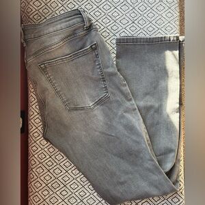 Warp + Weft Women's Straight Leg Jeans in Gray